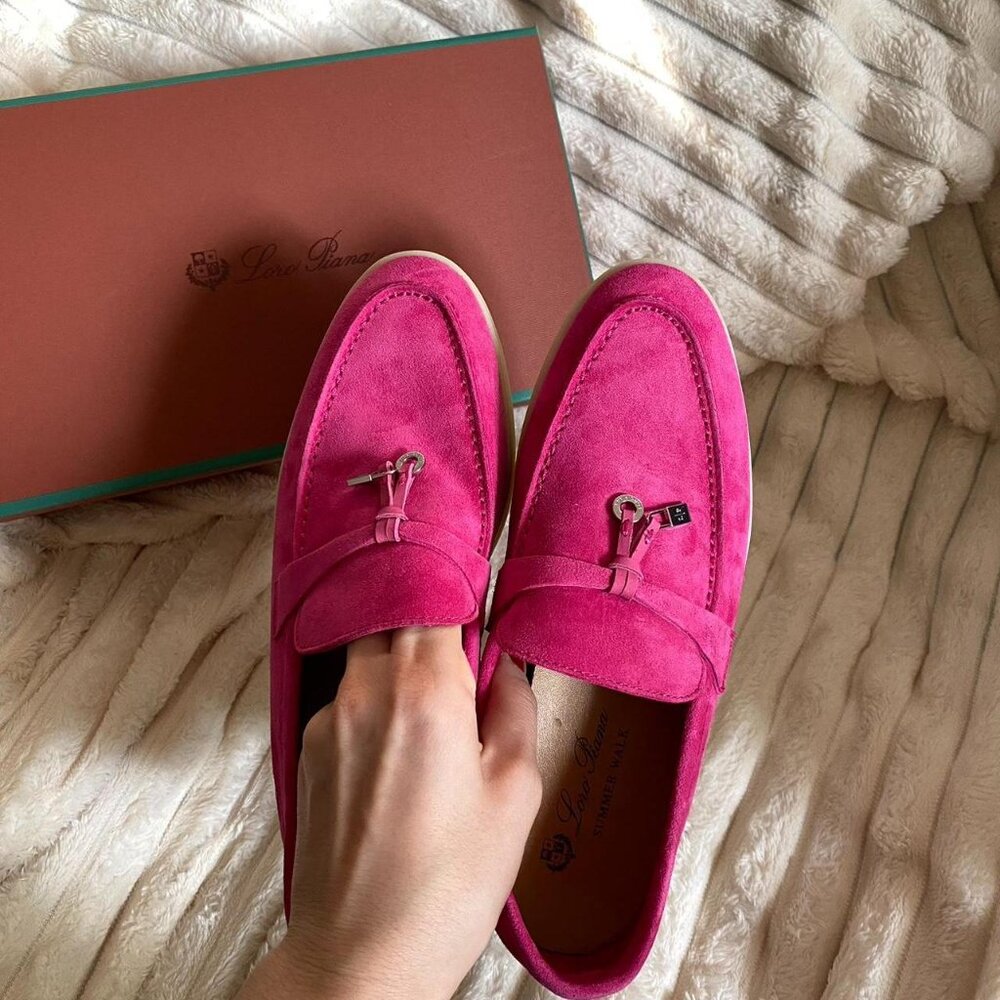 Loro Piana Women's Pink Loafers